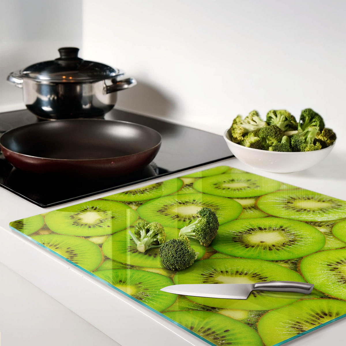 GLASPLATTE 60x52 cm Kiwi - Grün, Glas (60/0.4/52cm) - TULUP