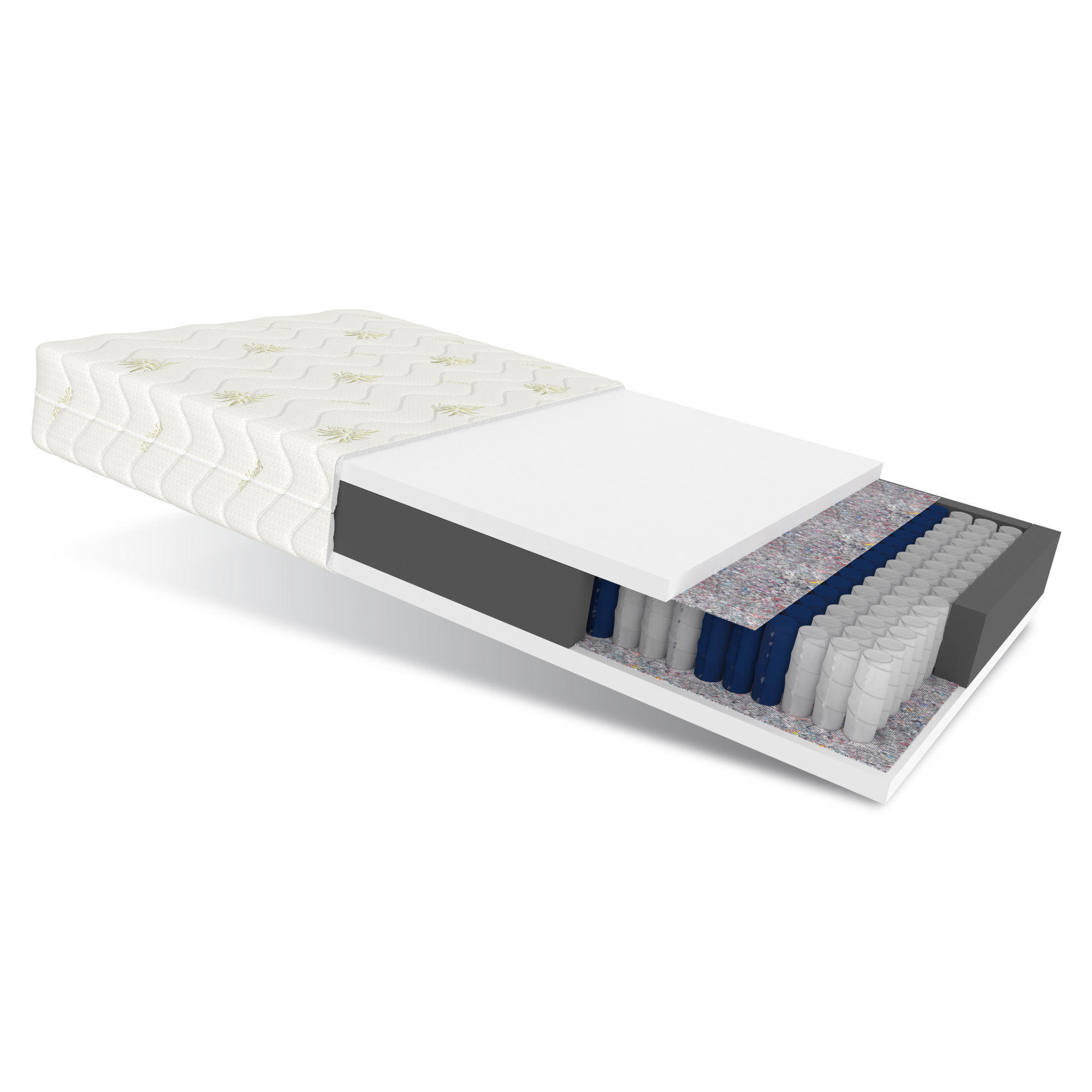 TASCHENFEDERKERNMATRATZE Aria - Weiß, Textil (90/200cm) - FDM