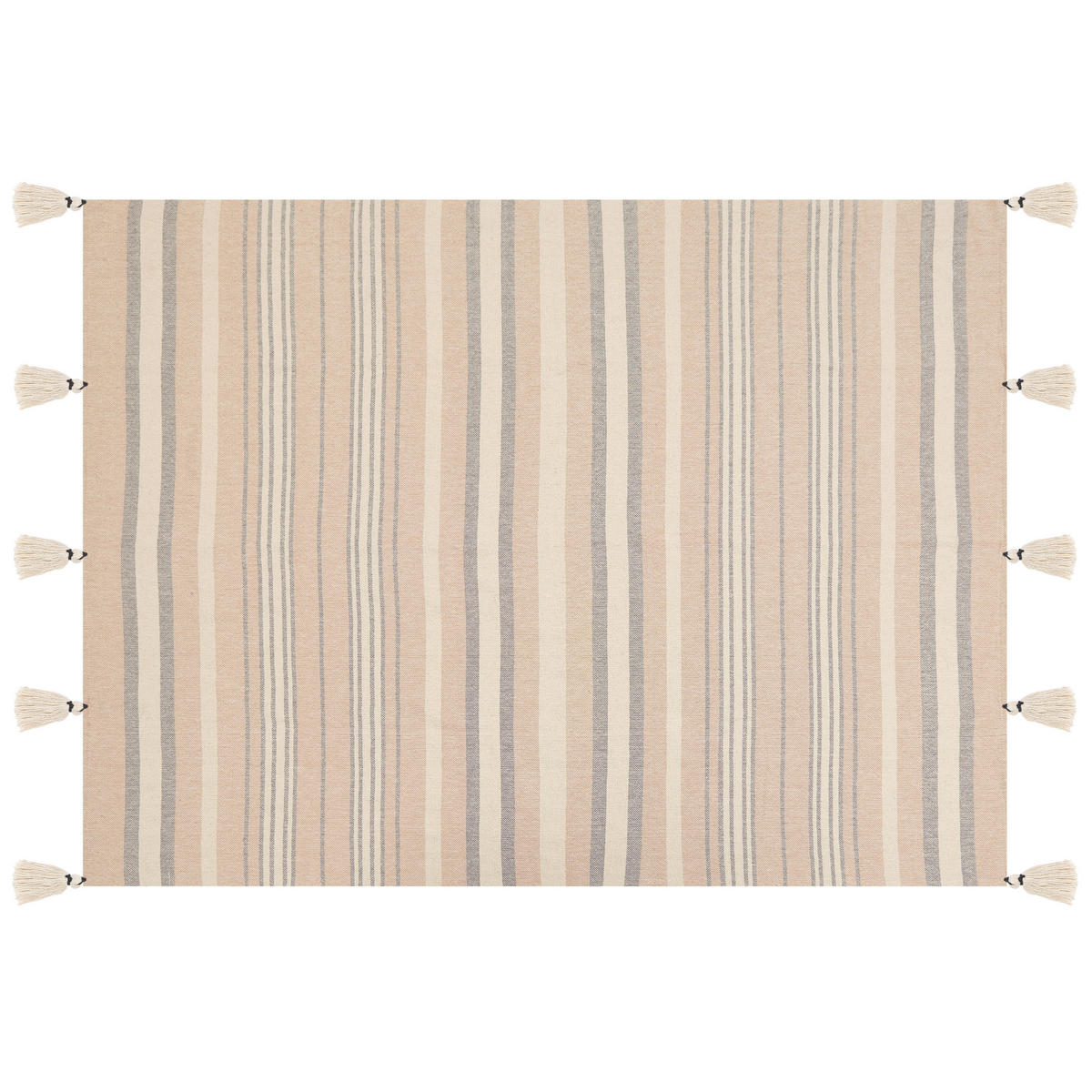 DECKE Cremeweiß Yarseli 130/170 cm - Ecru, Naturmaterialen/Textil (130/170cm) - Beliani