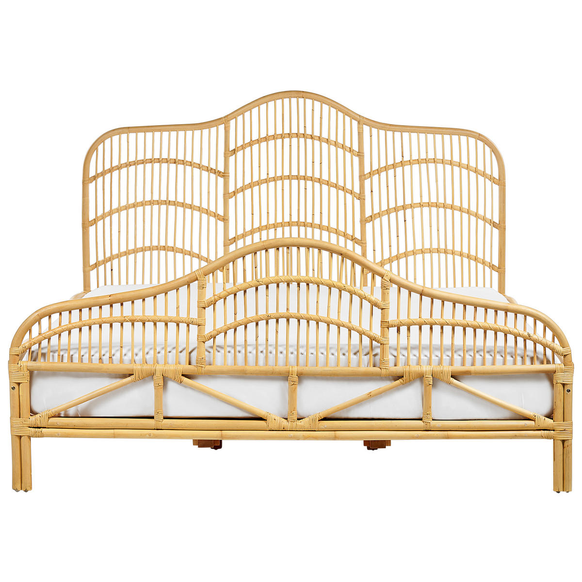 DOPPELBETT 180/200cm Heller Holzfarbton Domeyrot - Hellbraun, Naturmaterialen (180/200cm) - Beliani