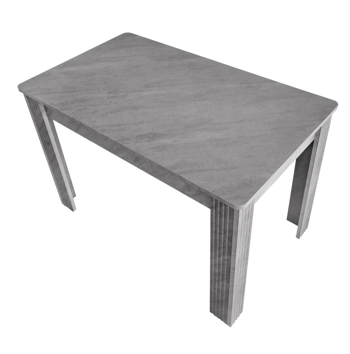 JEDÁLENSKÝ stôl z laminovanej dosky, sivý,65/116/75 cm - sivá, kompozitné drevo (116/65/75cm) - BEAOK