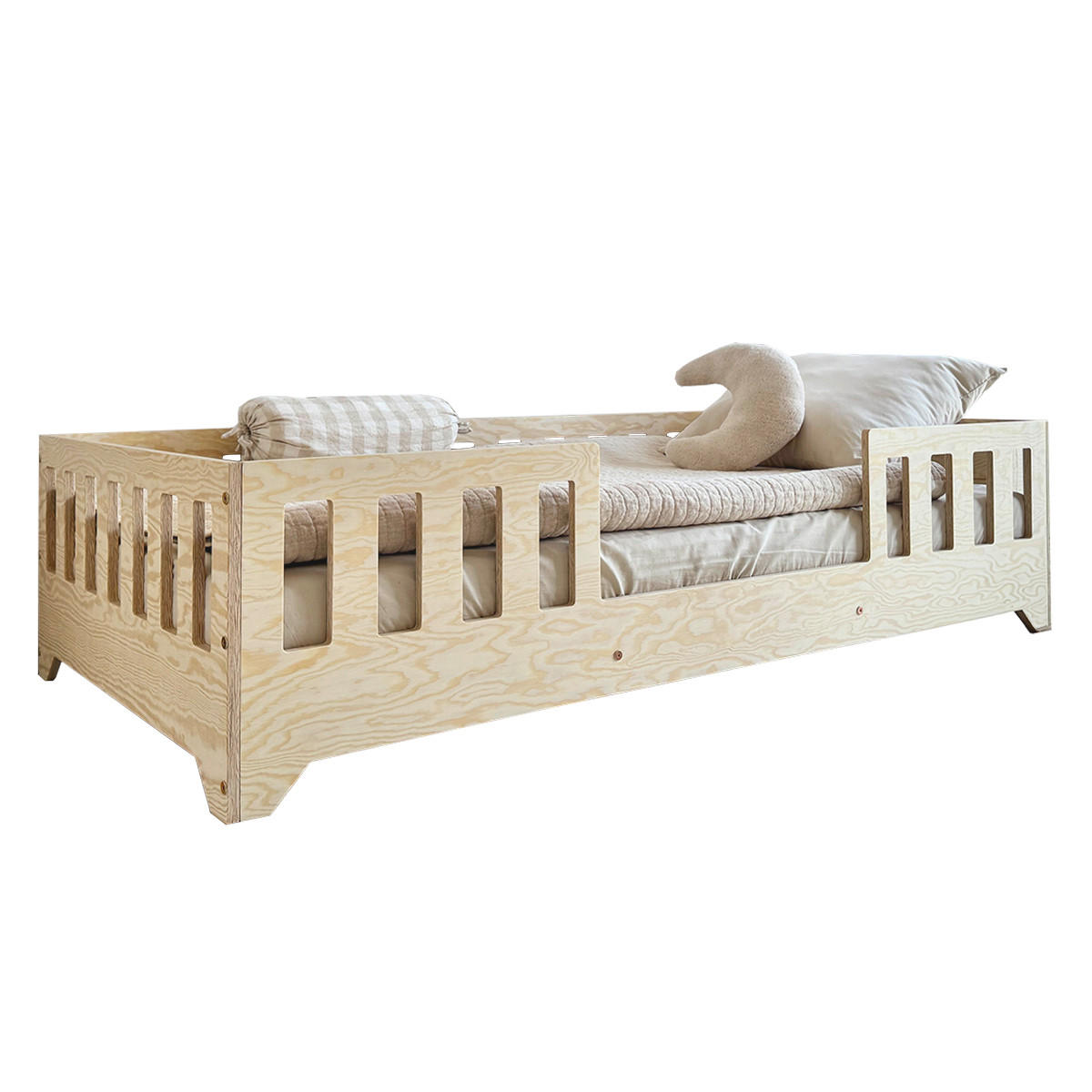 POSTEL 90/190 Clarisse Přírodní dřevo - hnědá, dřevo (90/190cm) - Petits-meubles