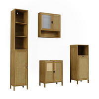 SADA KOUPELNOVÉHO NÁBYTKU Liora Bambus - zelená barva, kompozitní dřevo (48/60/29cm) - Vicco