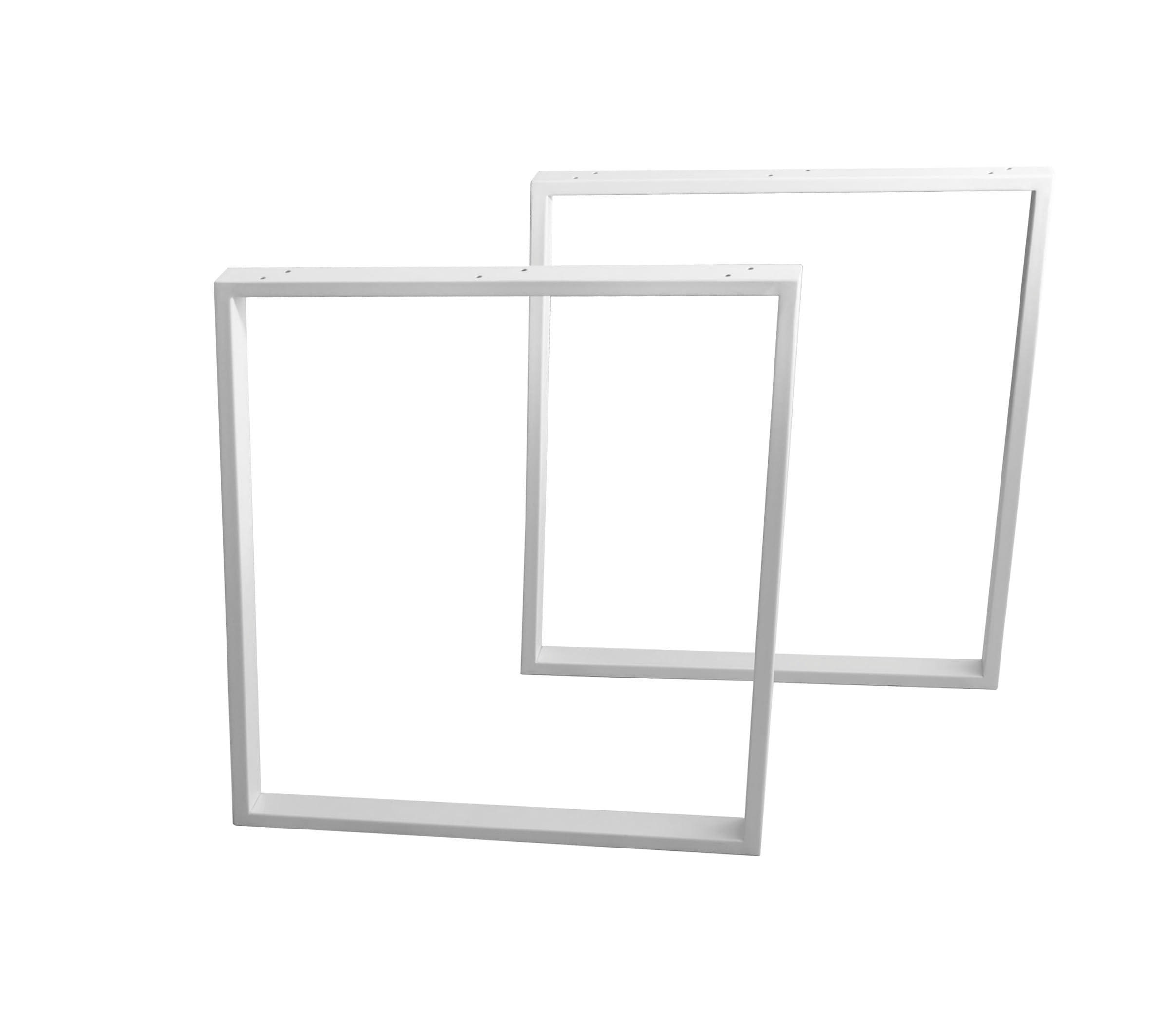 TISCHBEINE Loft 60 × 72 cm - Weiß, Metall (60/72/60cm) - Design Möbel