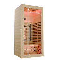 INFRAROTKABINE Trondheim90 natur mit Dual-Technologie & Hemlockholz - Naturfarben, Holz (90/190/90cm) - Artsauna
