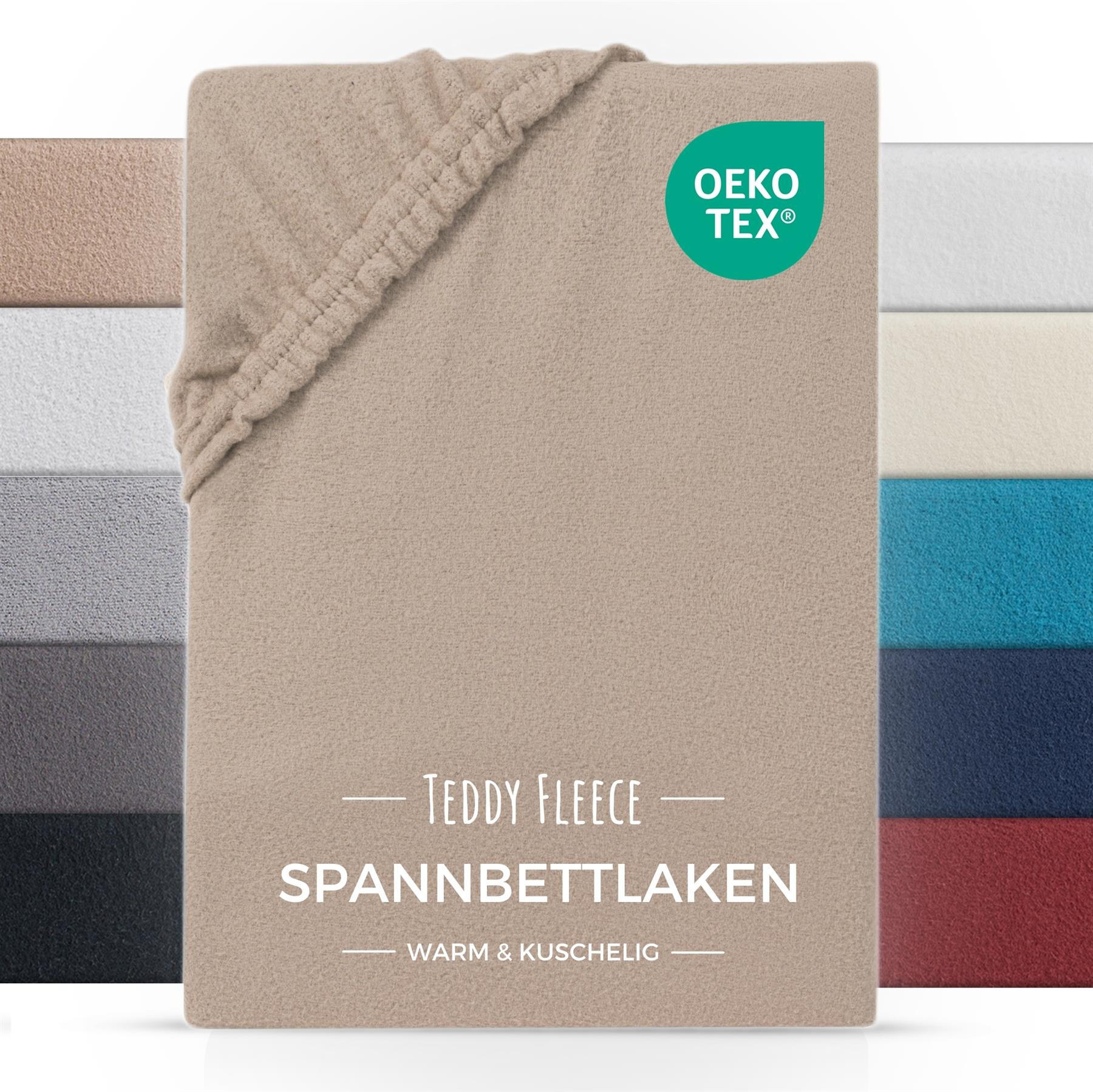 SPANNBETTLAKEN-TEDDY Warmes Winter Bettlaken 100x200 cm, Kuscheliges Teddy Laken Braun - Braun, Textil (100/200cm) - Carpe Sonno