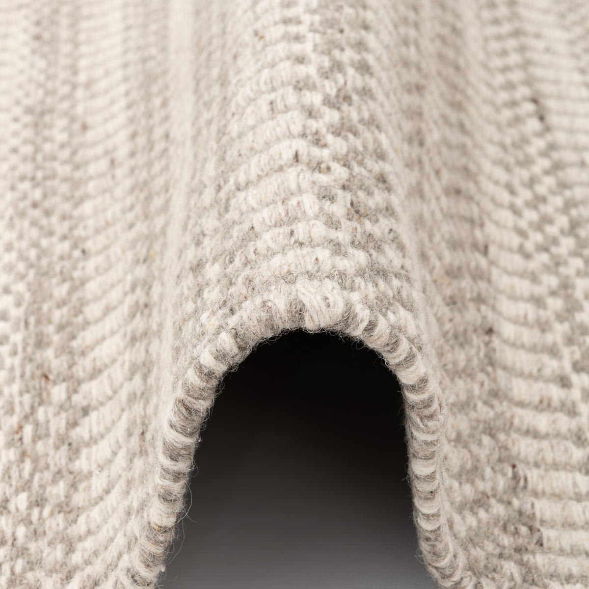 NATUR TEPPICH LÄUFER WOLLE SKANDI MELIERT - Grau, Textil (70/130cm) - Pergamon