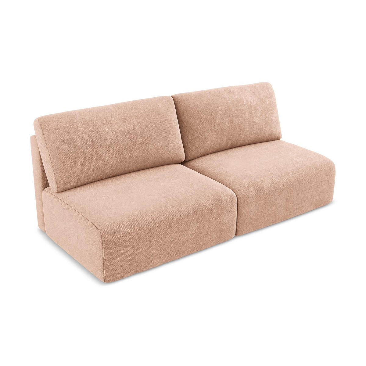 3-SITZER SOFA mit Schlaffunktion Chenille Stoff Pink - Pink/Koralle, Kunststoff/Textil (216/79/102cm) - LaMiaSofa