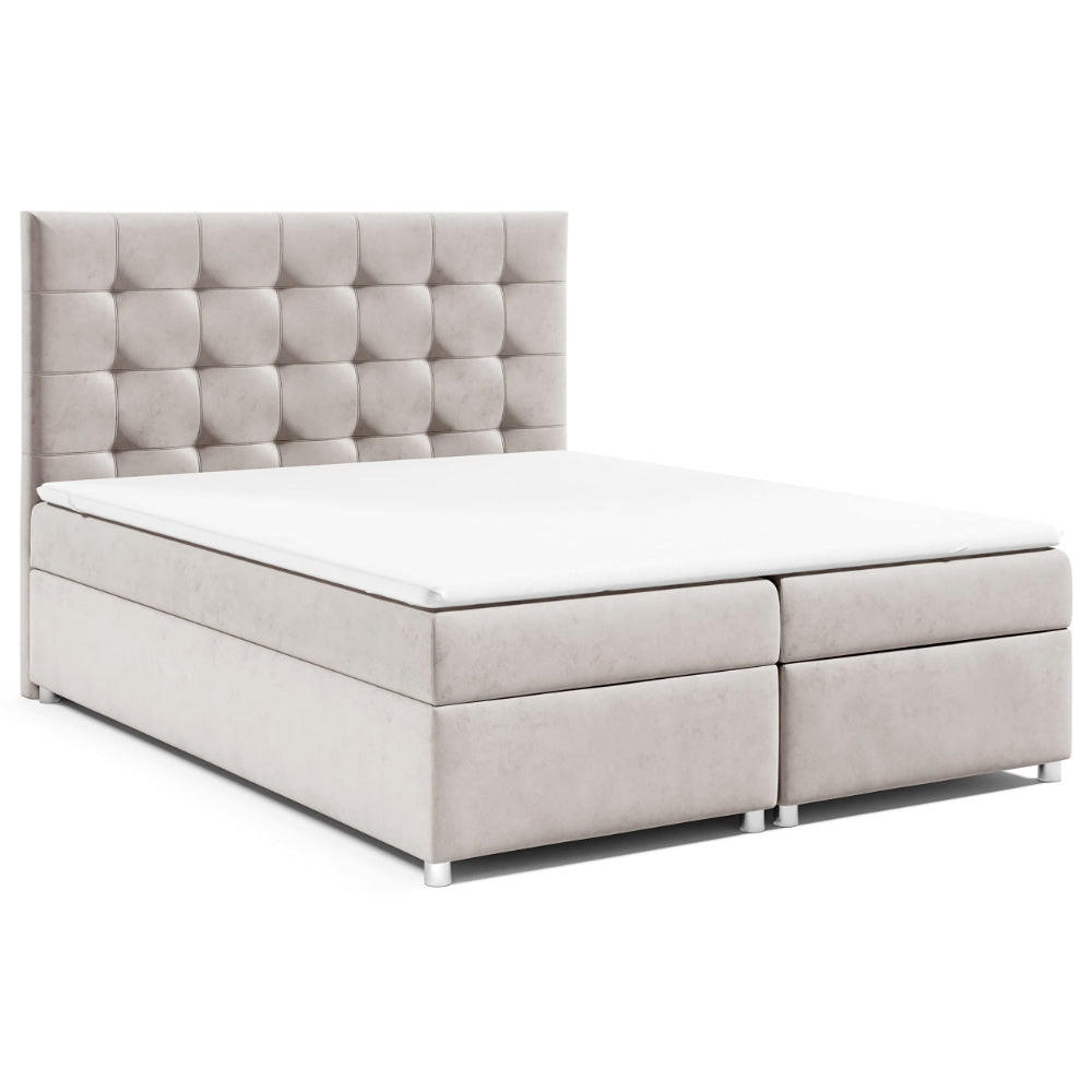 BOXBETT mit Bettkasten Trinity K-12 Bonellfederkern - Creme, Holz/Holzwerkstoff (180/200cm) - Best For Home
