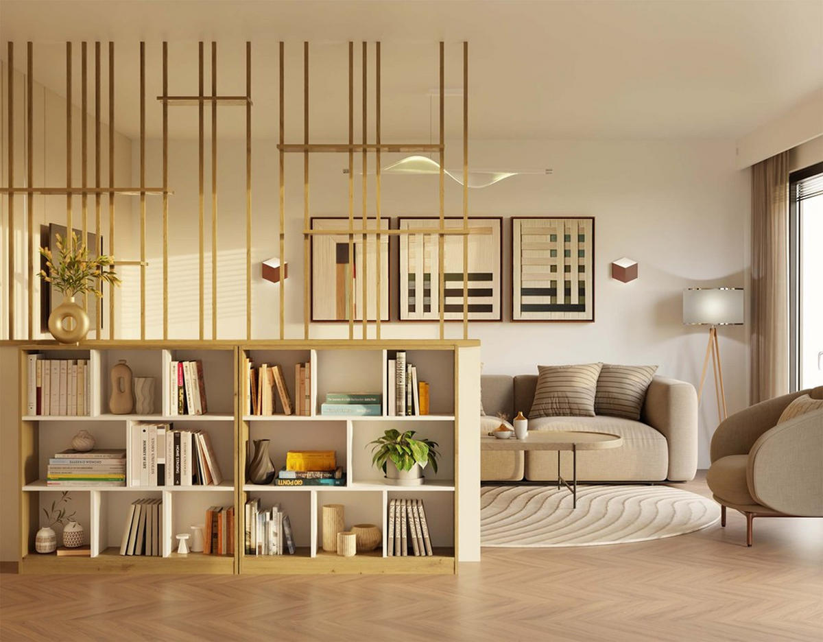 BÜCHERREGAL Artisan, Weiß 100/104/24 - Weiß, Holzwerkstoff (100/104/24cm) - RAUMHIRSCH FURNITURE