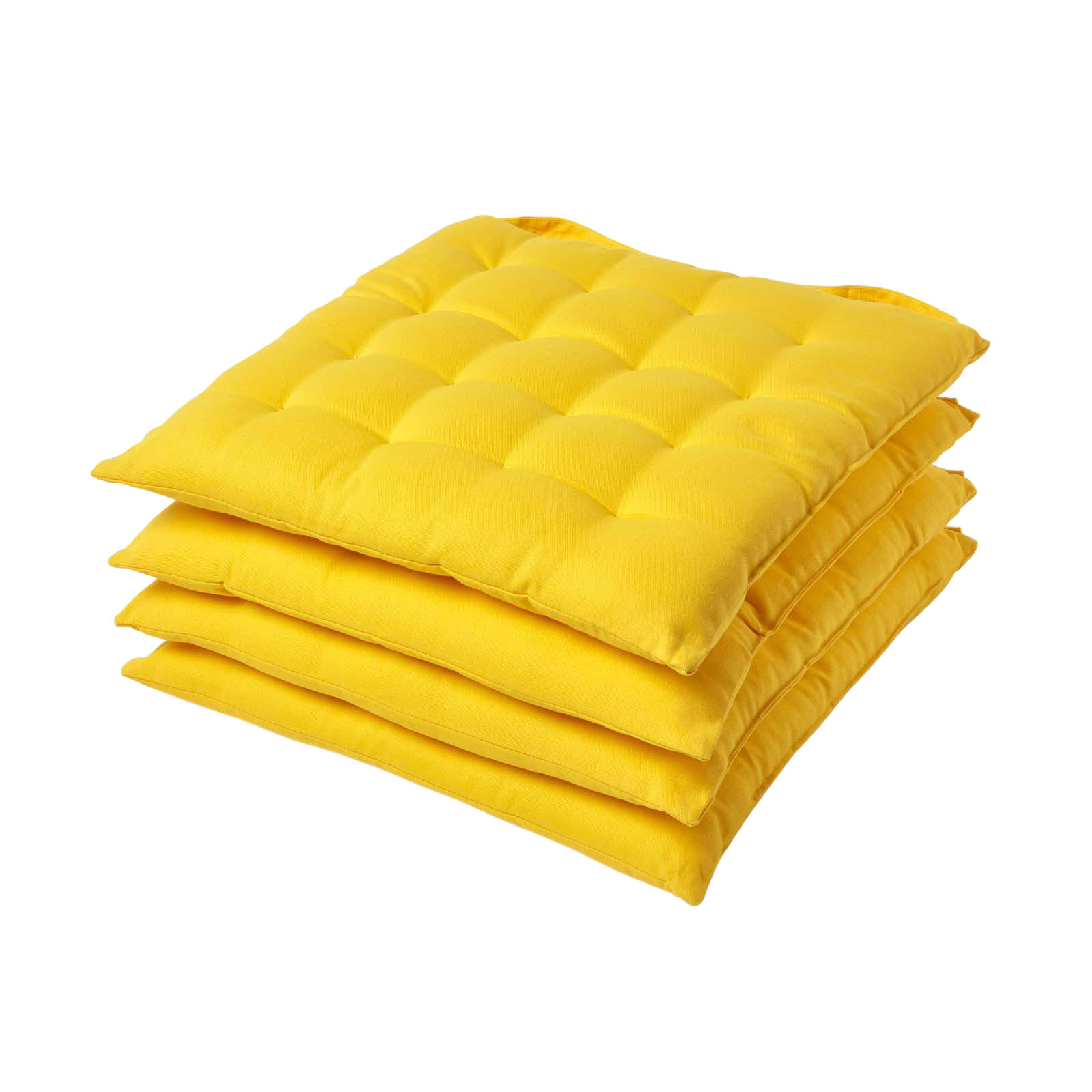 STUHLKISSEN 4er-Set gelb 40/40/6,5 cm - Gelb, Textil (40/40/6.5cm) - Homescapes