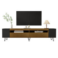 TV-SCHRANK 180cm Modern Schwarz & Holzoptik - Schwarz, Holz (45.01/27.94/55.88cm) - FLIEKS