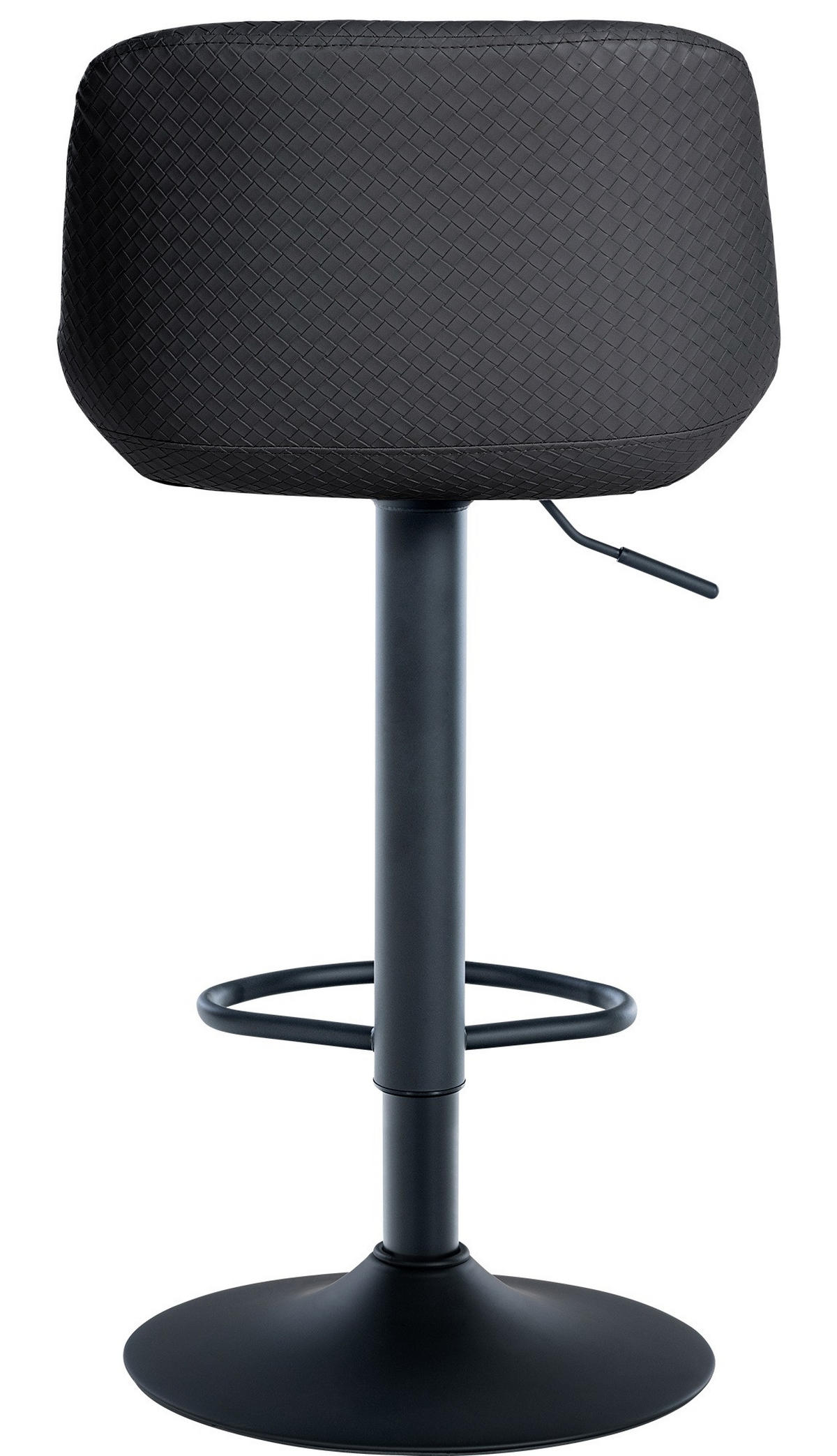 BARHOCKER Lederlook schwarz - Schwarz, Textil/Metall (43/79/49cm) - CLP