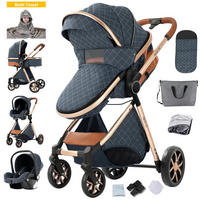 KINDERWAGENSET YV9-BLAU - Blau, Metall (80/60cm) - Kaket