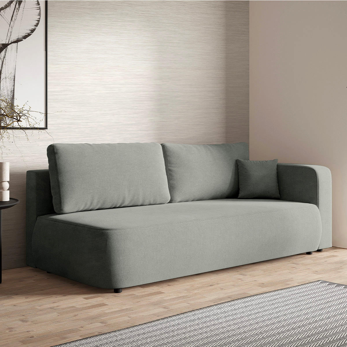 SOFA Antonio 3 Sitzplätze Grau - Grau, Holz (228/82/106cm) - Petits-meubles