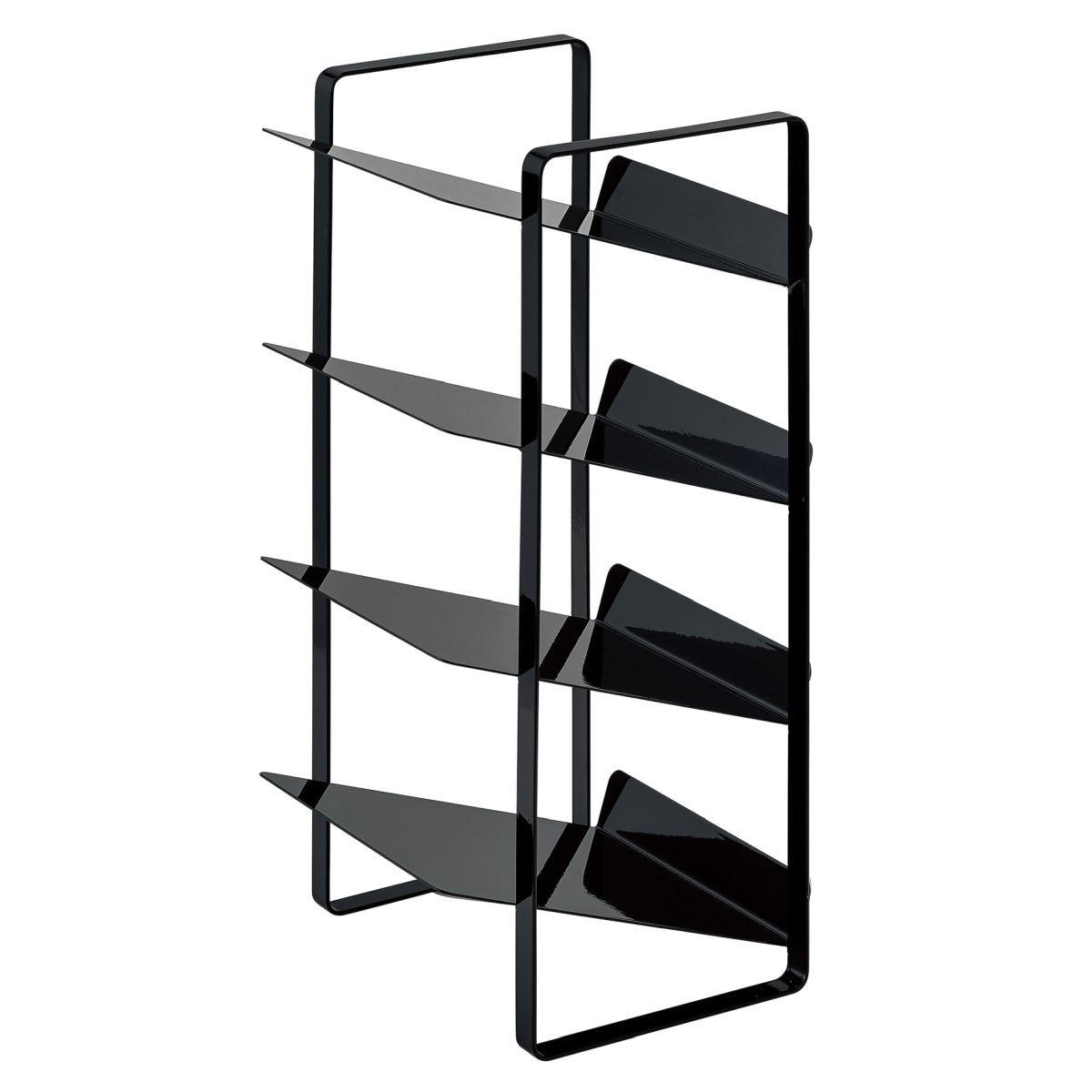 FLASCHENREGAL Tower schwarz 20/40/20 cm 4 Etagen - Schwarz, Metall (20/40/20cm) - Yamazaki