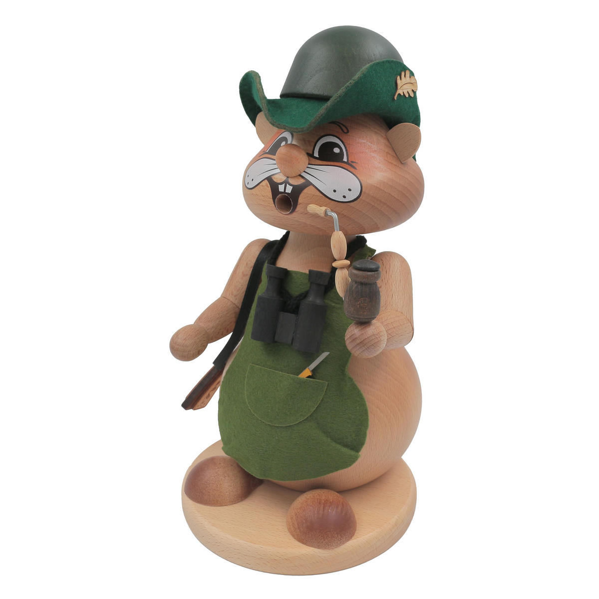RAUCHFIGUR Hamster Jäger 24 cm - Multicolor, Holz (15/1/0.1cm)