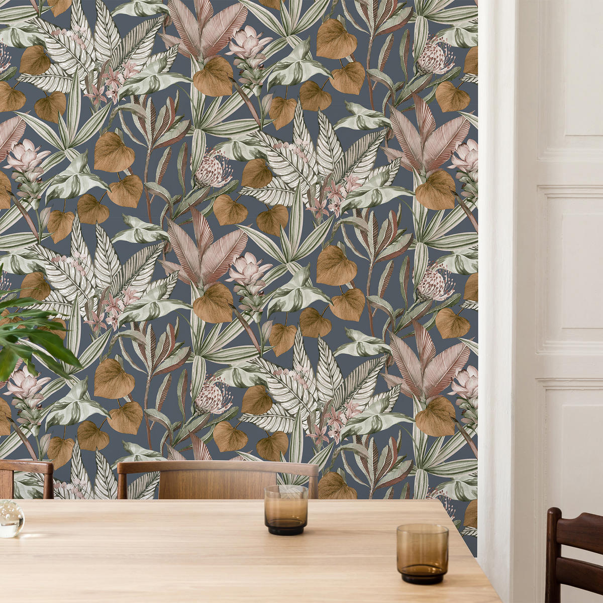 VLIESTAPETE - Stefanie Blue - Blau, Papier/Kunststoff (53/1000cm) - Sublime