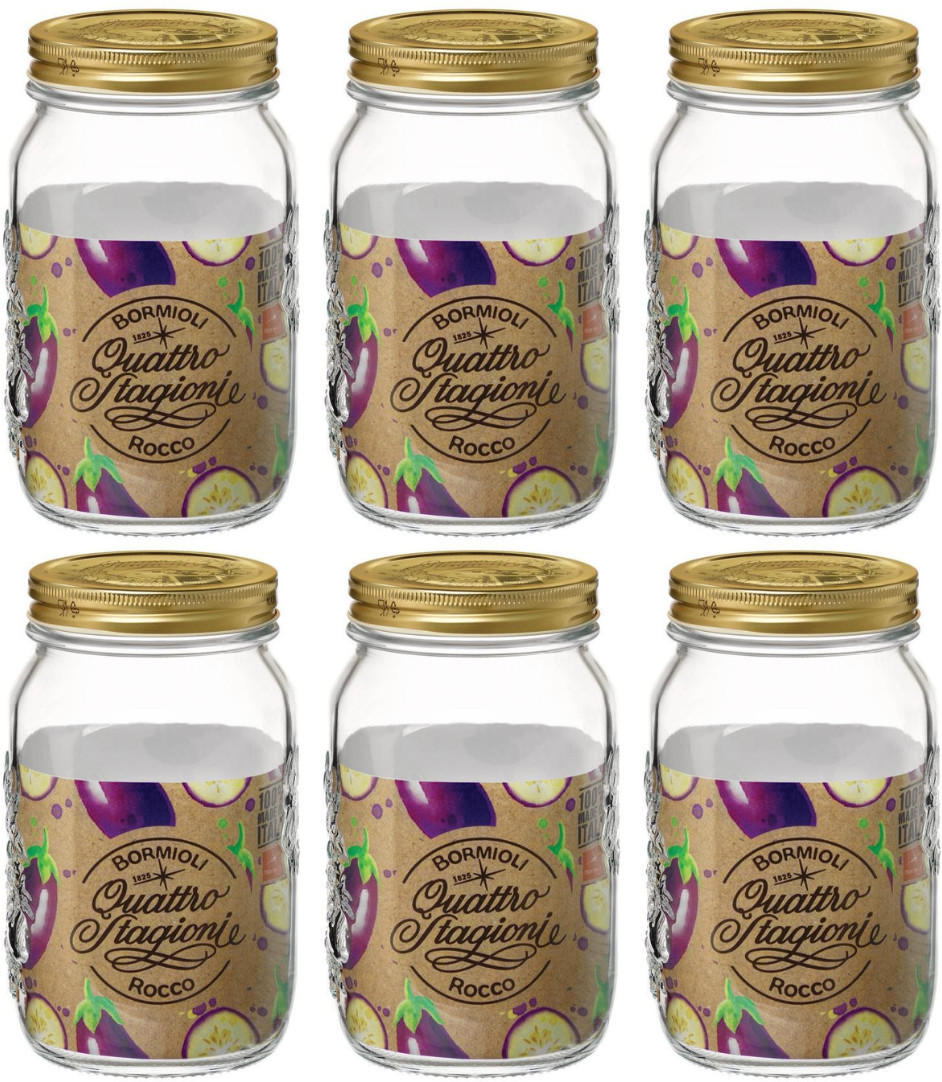 WECKGLAS Weckjars Quattro Stagioni - ø 11 cm / 1 Liter - 6 Stück - Transparent, Glas (2/17/11cm) - Bormioli Rocco