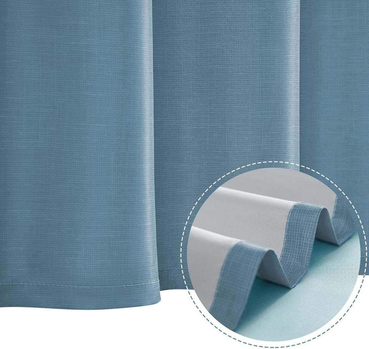 DUSCHVORHANG 180x180 cm mit 12 Haken - Blau, Textil (180/180cm) - Kaket