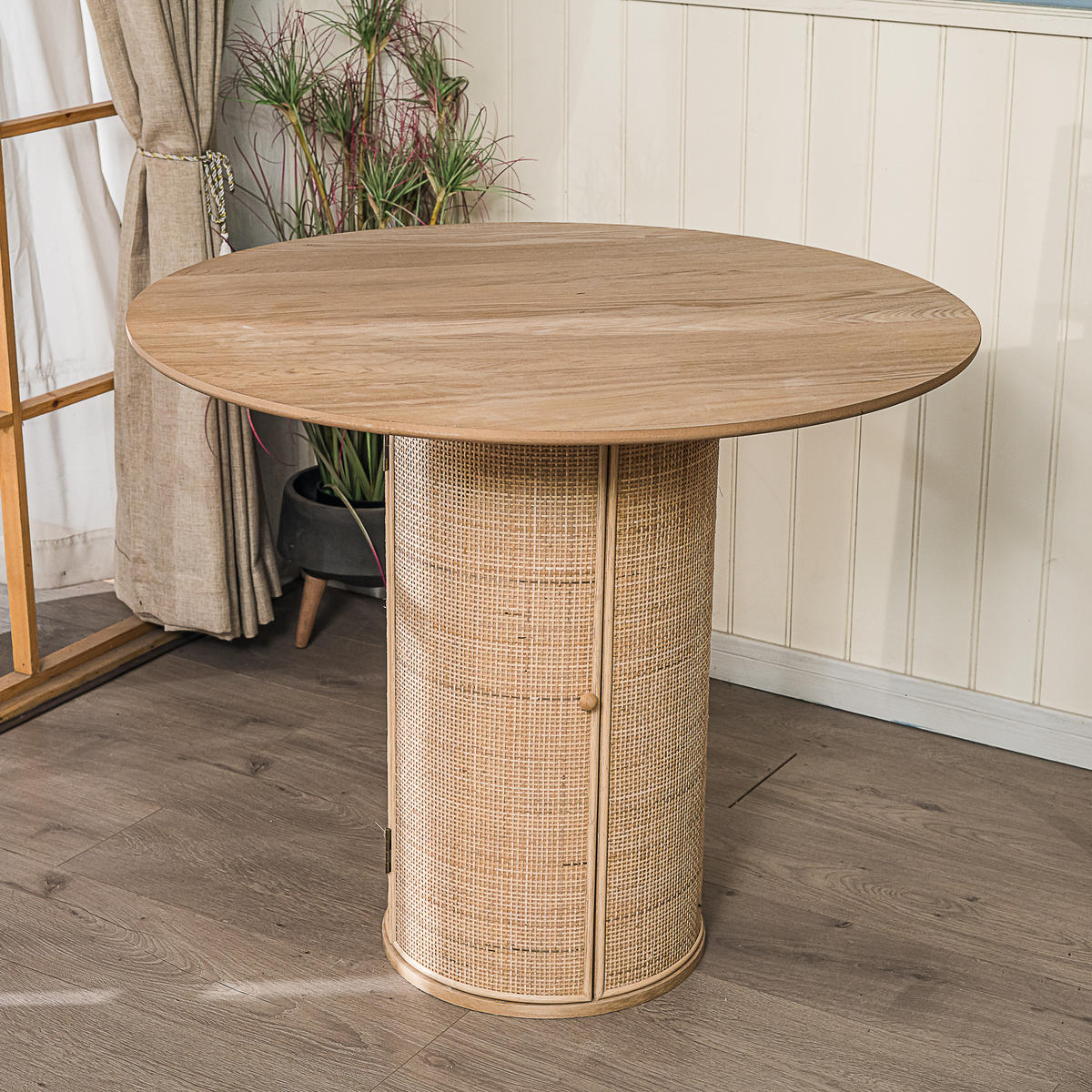 ESSTISCH Rund Braun 90 x 90 x 75 (cm) - Braun, Holz (90/90/75cm) - Nordlys