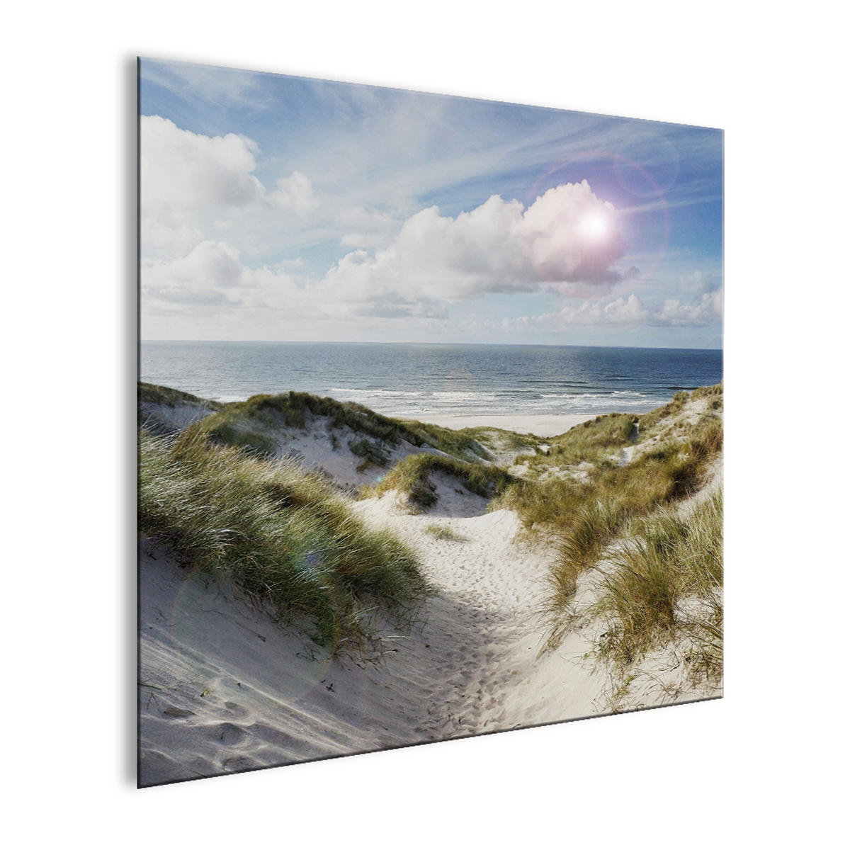 GLASBILD 30×30 cm Strand - Beige, Glas (30/30cm) - artissimo