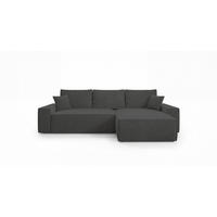ECKSOFA California mit Schlaffunktion Dunkelgrau Rechts - Dunkelgrau, Textil (280/184cm) - Cornero