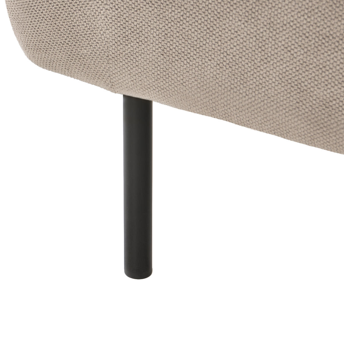 ČALOUNĚNÉ LEHÁTKO CHAISE LONGUE LEVOSTRANNÉ Látka Taupe Mirmande - černá/béžová, textil (153/65/70cm) - Beliani