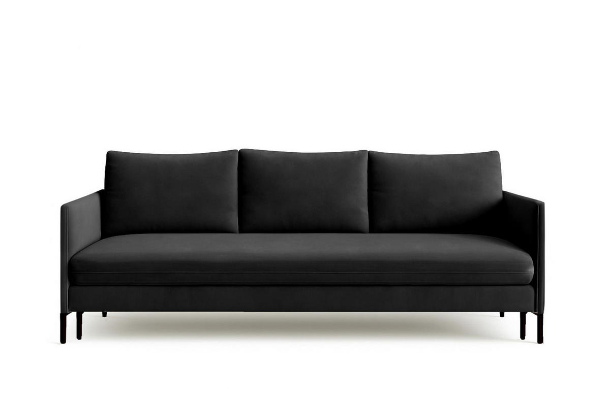 SCHLAFSOFA Belis in Schwarz - Schwarz, Holzwerkstoff/Textil (216/95/100cm) - Bettso