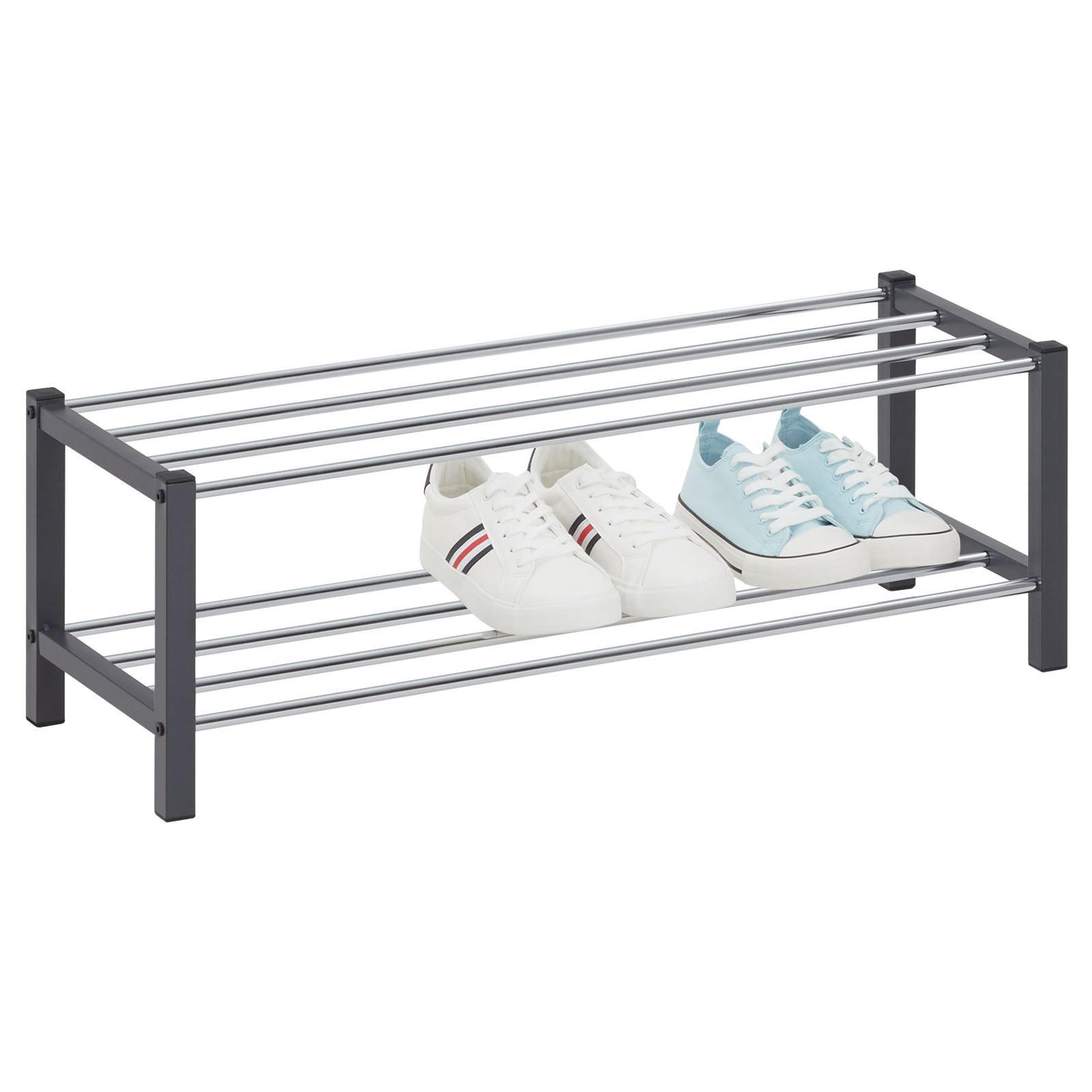 Idimex Schuhregal Grau 80x27x29 cm