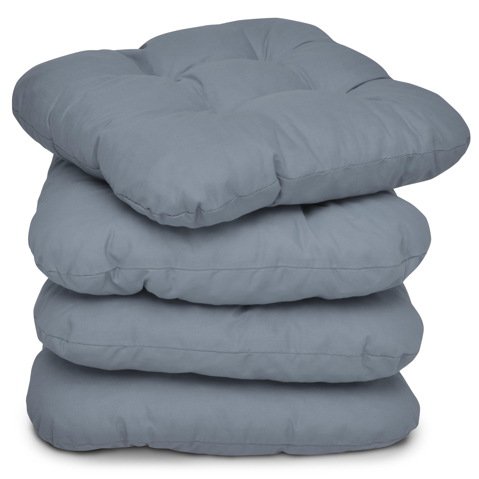 STUHLKISSEN Lisa 40/40/8 cm Grau 4tlg - Grau, Textil (40/40cm) - Beautissu 