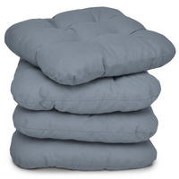 STUHLKISSEN Lisa 40/40/8 cm Grau 4tlg - Grau, Textil (40/40cm) - Beautissu 