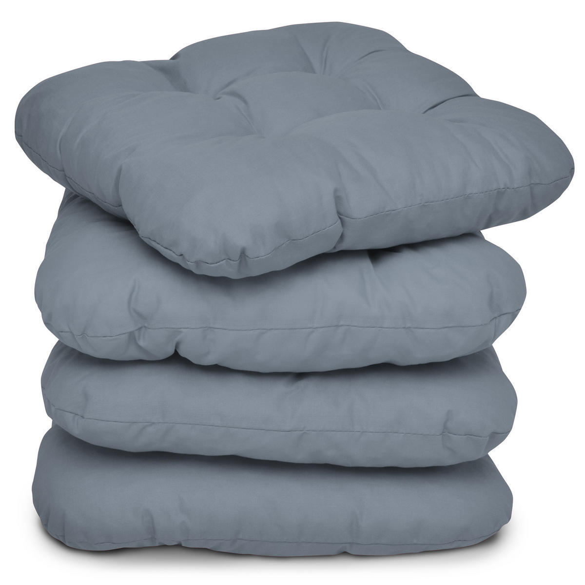 STUHLKISSEN Lisa 40/40/8 cm Grau 4tlg - Grau, Textil (40/40cm) - Beautissu 