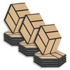 AKUSTIKPANEEL Hexagon Natur 15 Stück - Naturfarben, Holz (30/26/2cm) - Homestyle4u