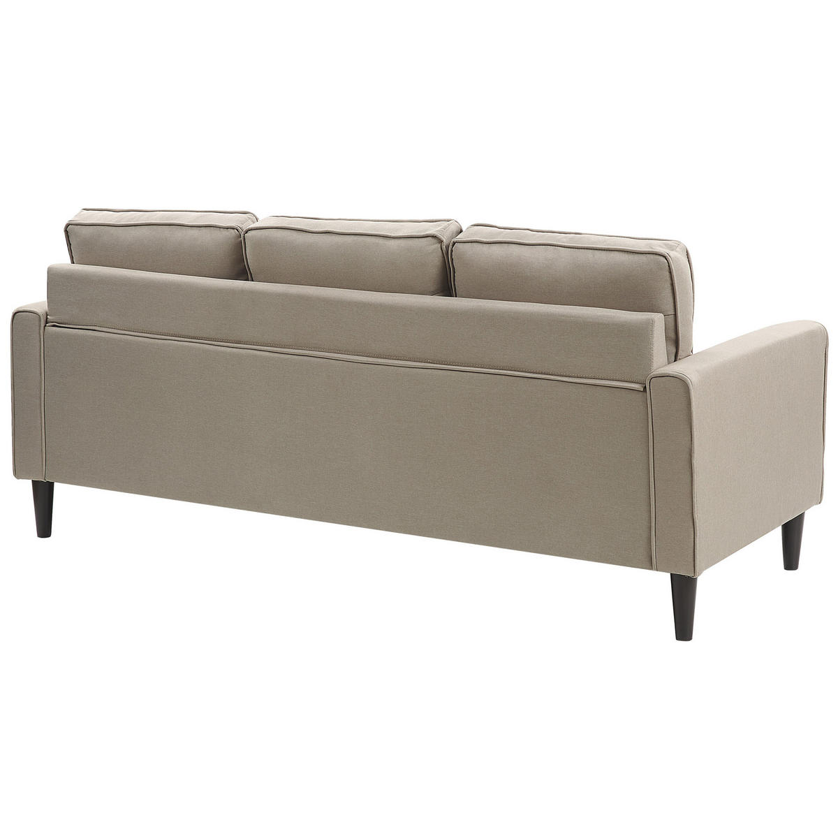 3-SITZER-SOFA mit Ottomane Polsterbezug Beige Avesta - Beige, Textil (186/85/131cm) - Beliani