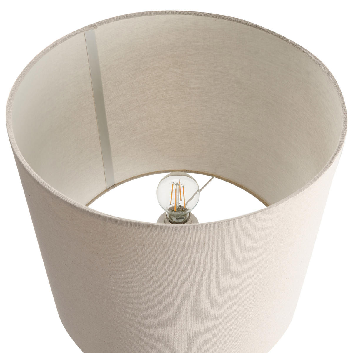 STEHLAMPE Braun Krios - Hellbraun/Beige, Metall (36/36/149cm) - Beliani