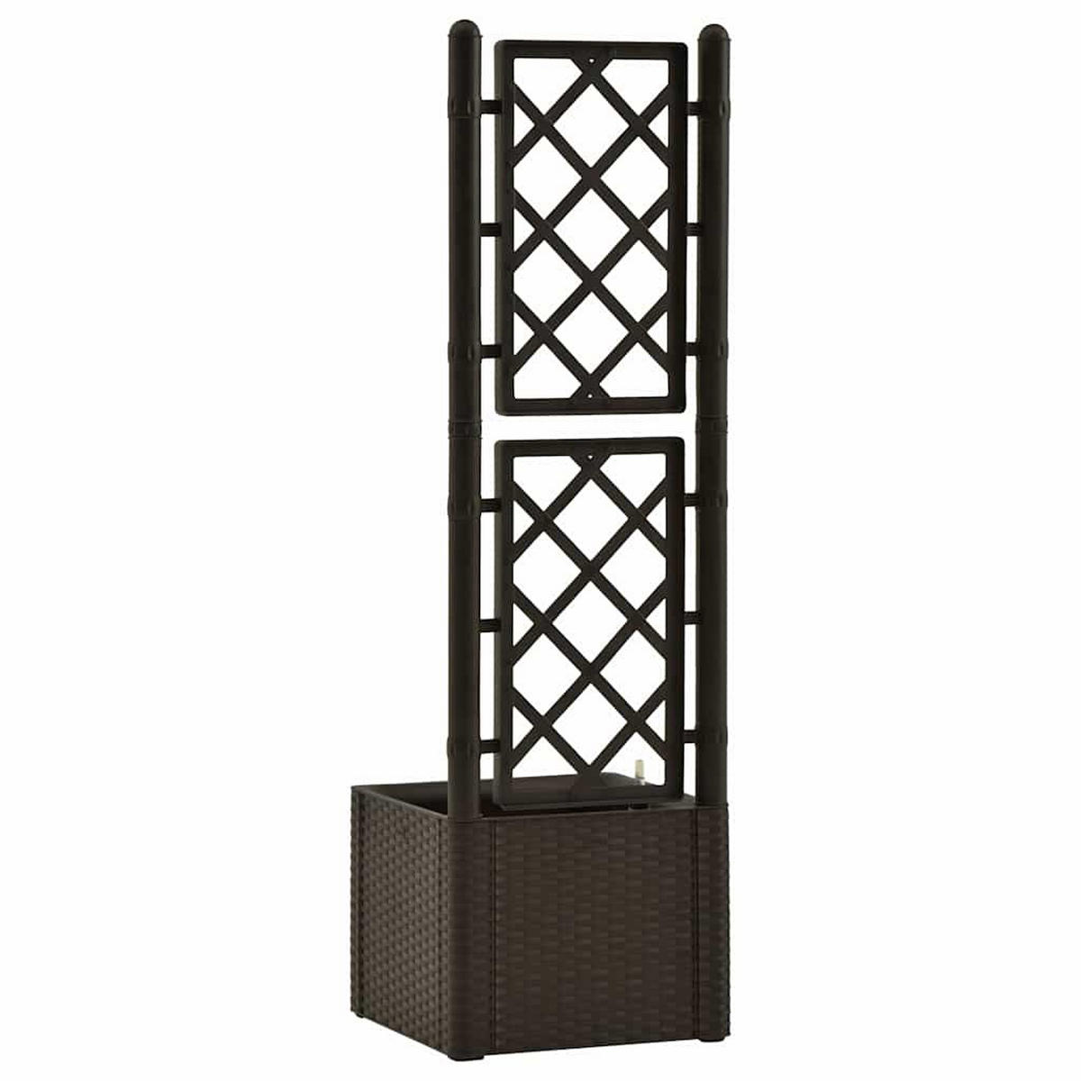 RANKKASTEN Pflanzgefäß BAYO Mokka 43x43x142 cm - Braun, Kunststoff (43/142/43cm) - DELUKE