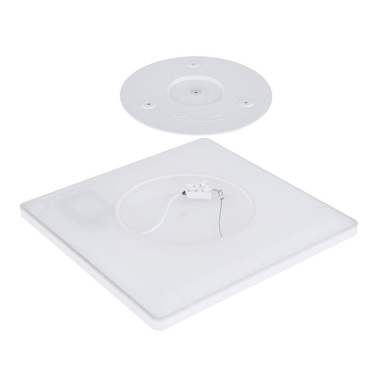 LED DECKENLEUCHTE Metall Weiß - Weiß, Kunststoff (42/42/2.5cm)