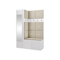 GARDEROBEN-SET Orion X - Creme/Weiß, Holzwerkstoff/Kunststoff (124/186/46cm) - MIRJAN24