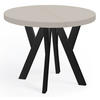 ESSTISCH Runder Ausziehbarer PERO 110/160 Kaschmir / Schwarz - Kaschmir/Schwarz, Holz (110/160/77cm) - Dekori_Interiors