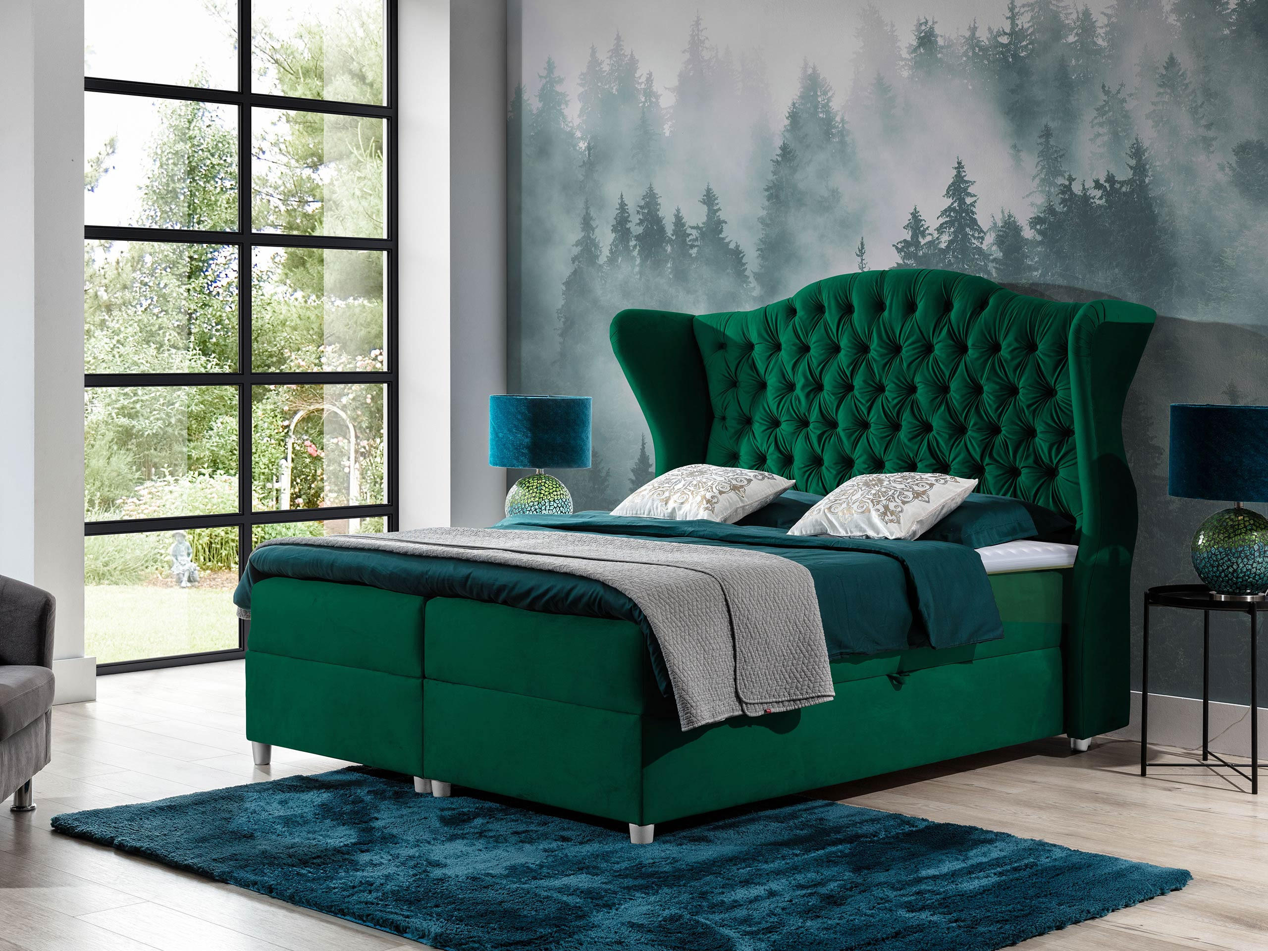 BOXBETT Livia - Grün, Holz (160/200cm) - MIRJAN24