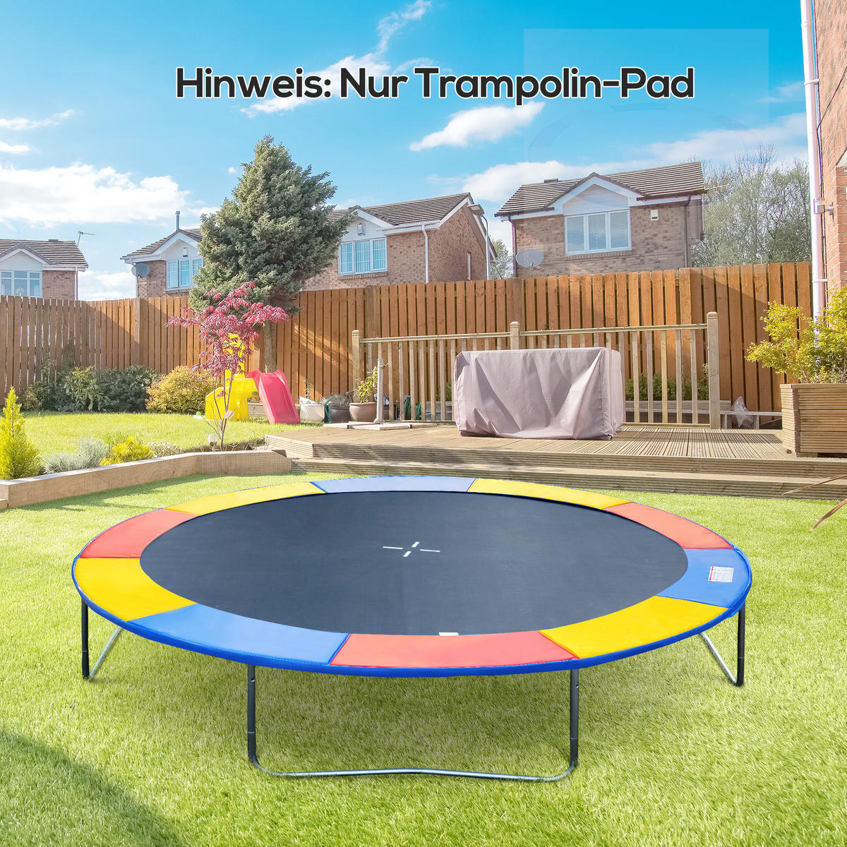 RANDABDECKUNG, PE, Mehrfarbig, Ø244 cm - Multicolor, Kunststoff (244/244cm) - HOMCOM