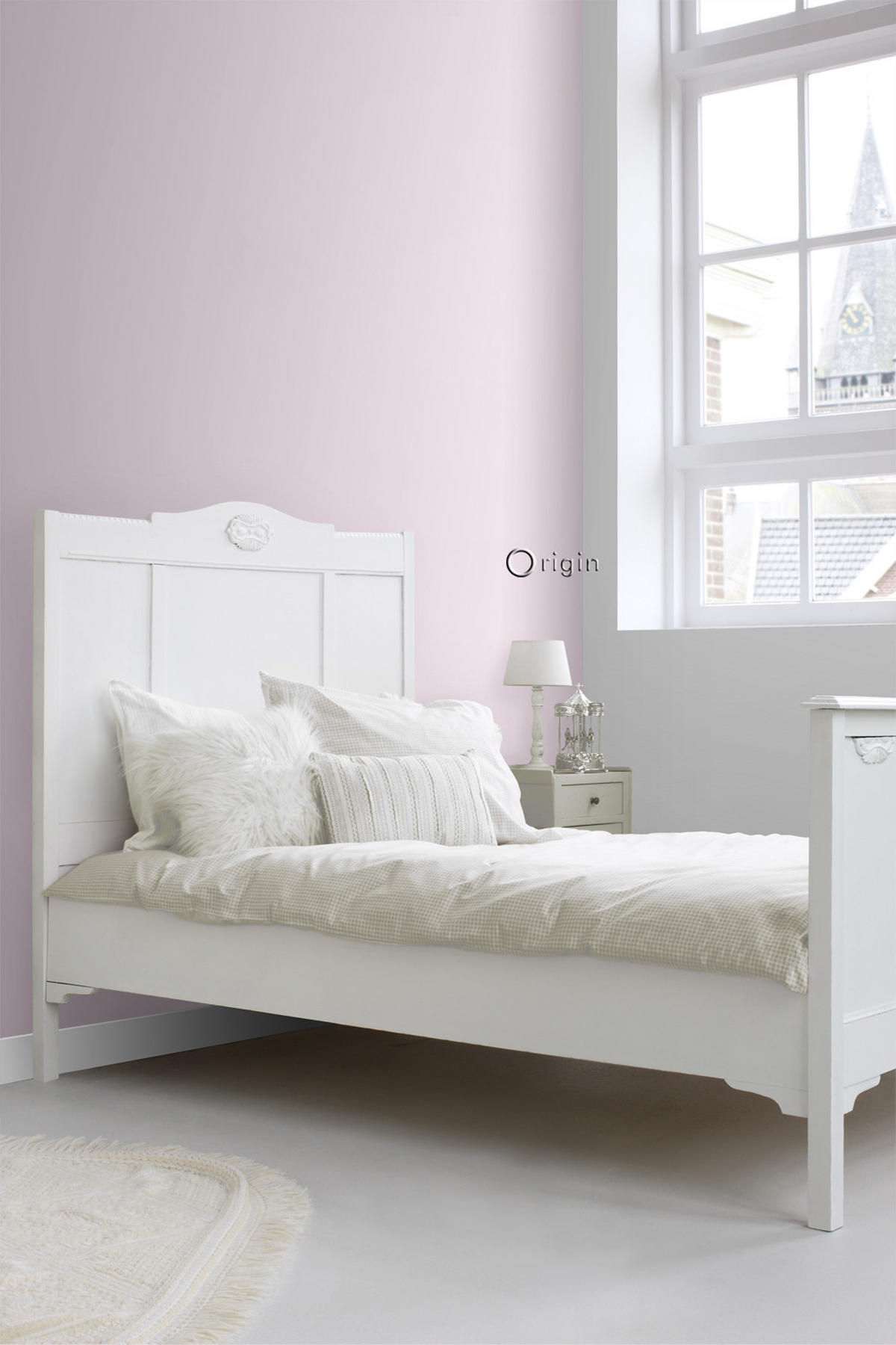 TAPETE Uni 53 cm x 10.05 m - Pink, Papier (53/1000cm) - Origin Wallcoverings