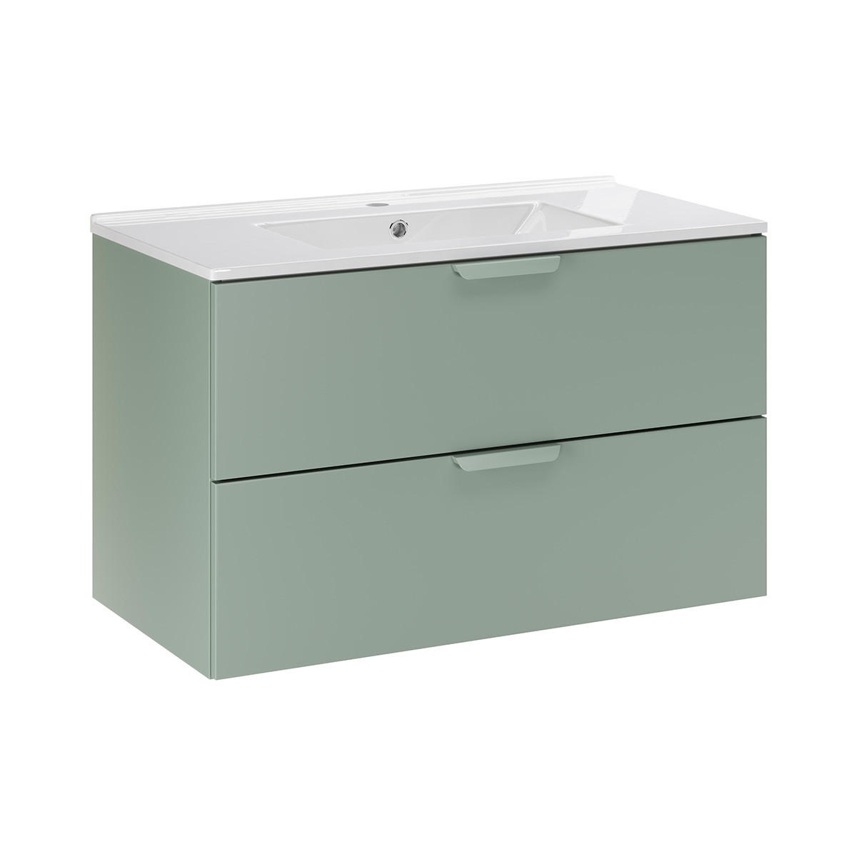 WASCHTISCH 81cm Oria Grün - Grün, Holzwerkstoff (81/50/46cm) - Petits-meubles