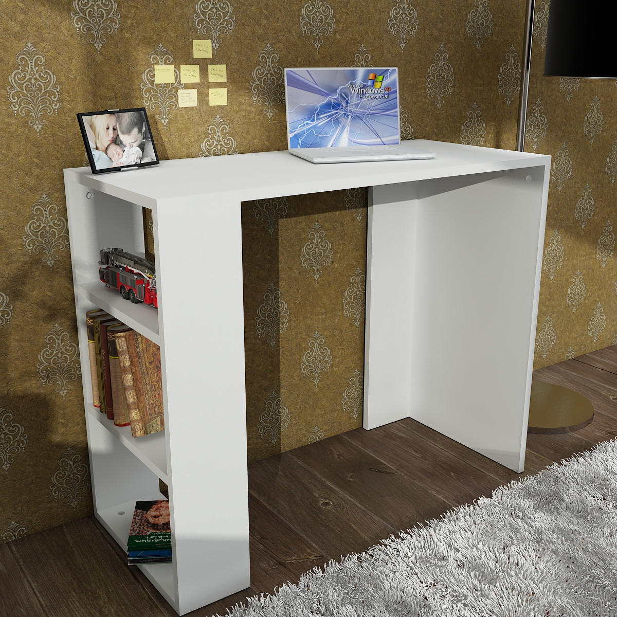SCHREIBTISCH Netenya Weißs - Weiß, Holzwerkstoff (40/90/74cm) - moebel17