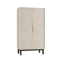 SKRIŇA 2 dvere Country Bielené drevo - biela, drevo (100/180/53.2cm) - Petits-meubles