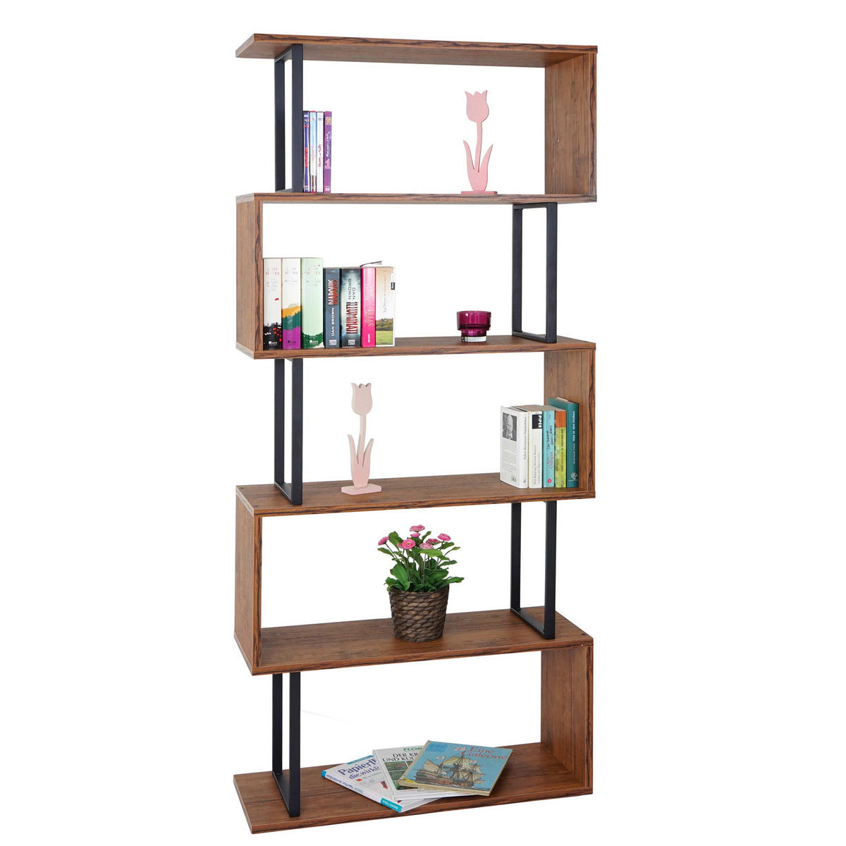 BÜCHERREGAL Braun - Braun, Holzwerkstoff (80/183/30cm) - MCW