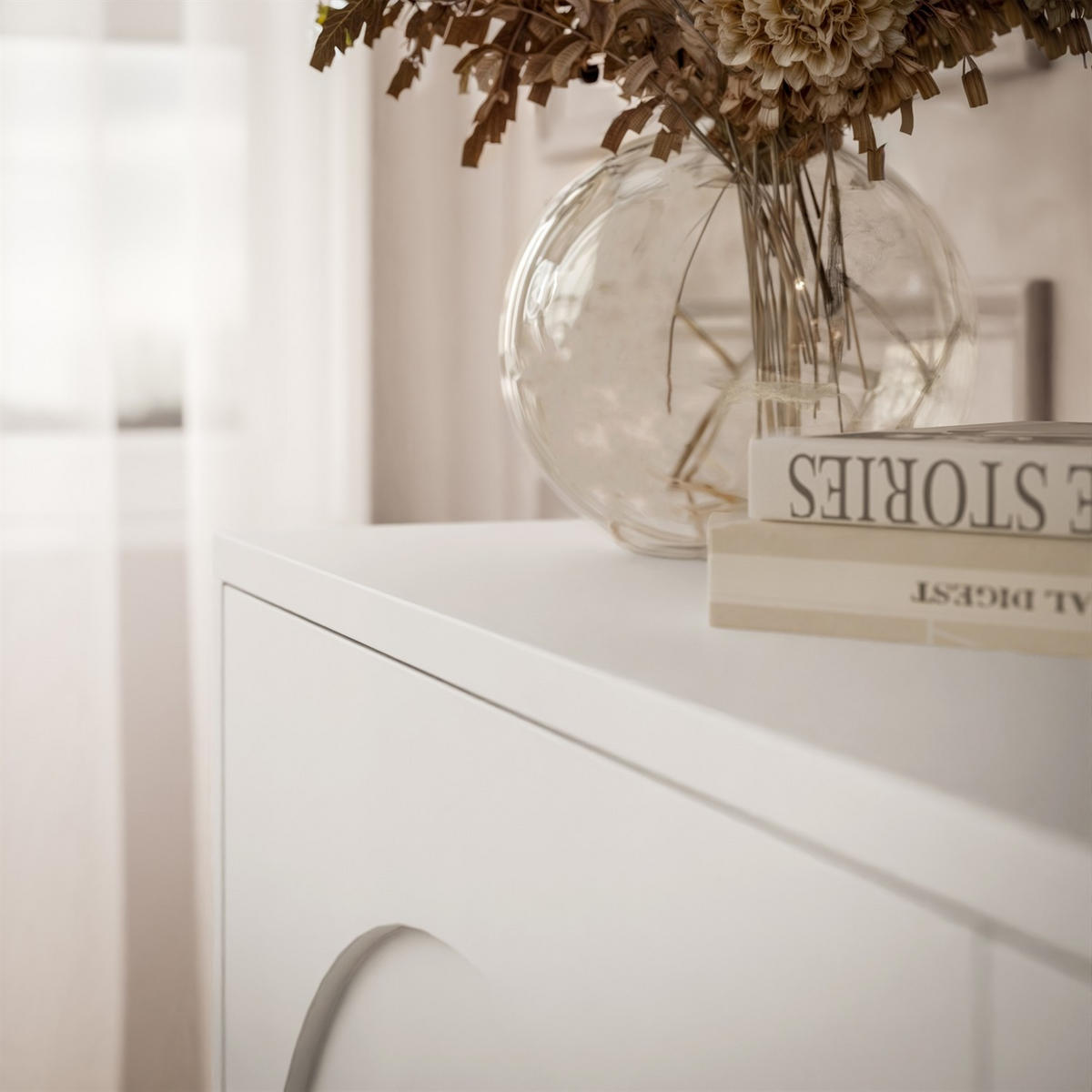 TV-ELEMENT ARIADNA weiß dreitürig - Weiß, Holzwerkstoff (154/51/35cm)