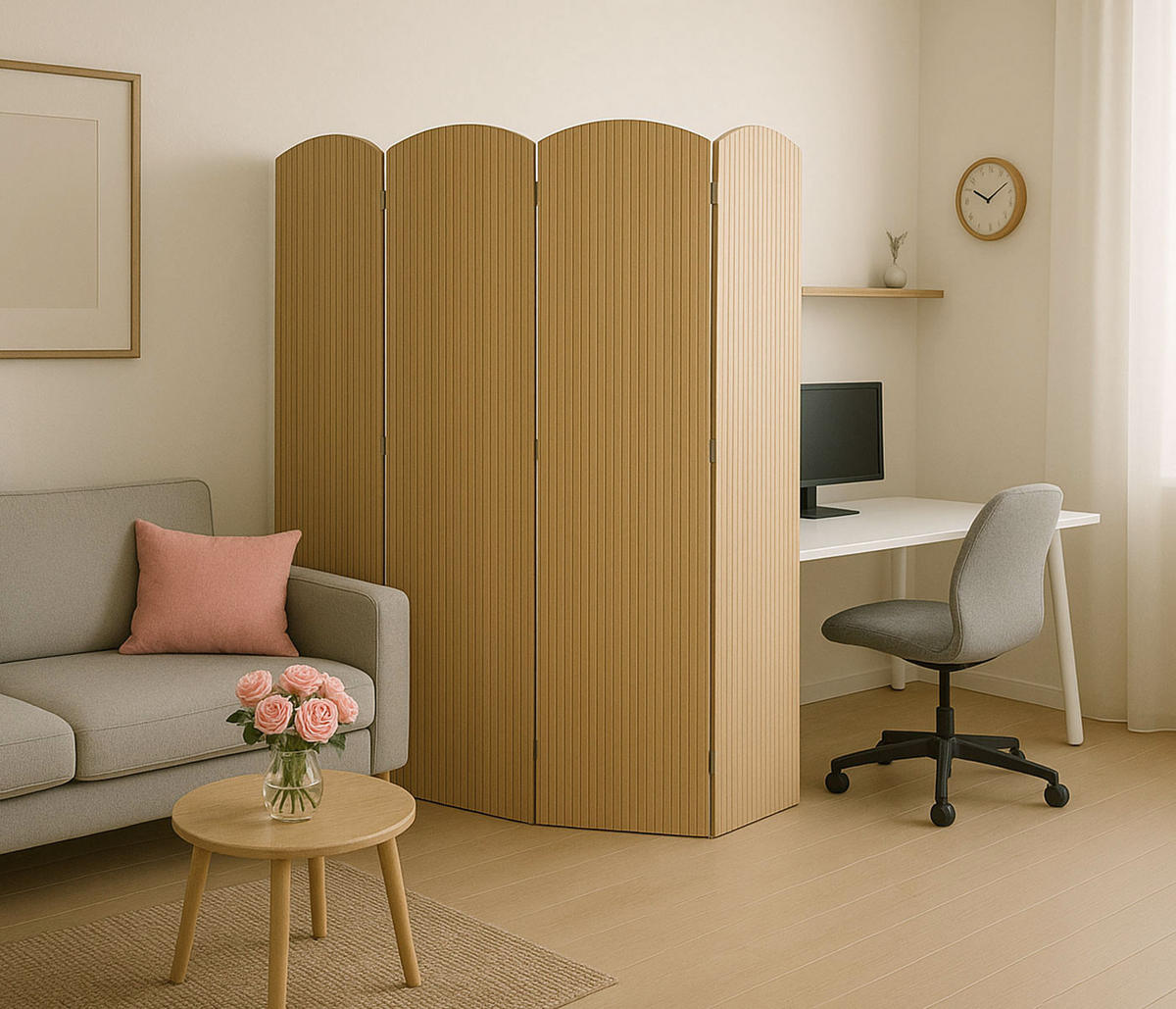 PARAVENT Braun - Braun, Holz (162/170/2cm) - MCW