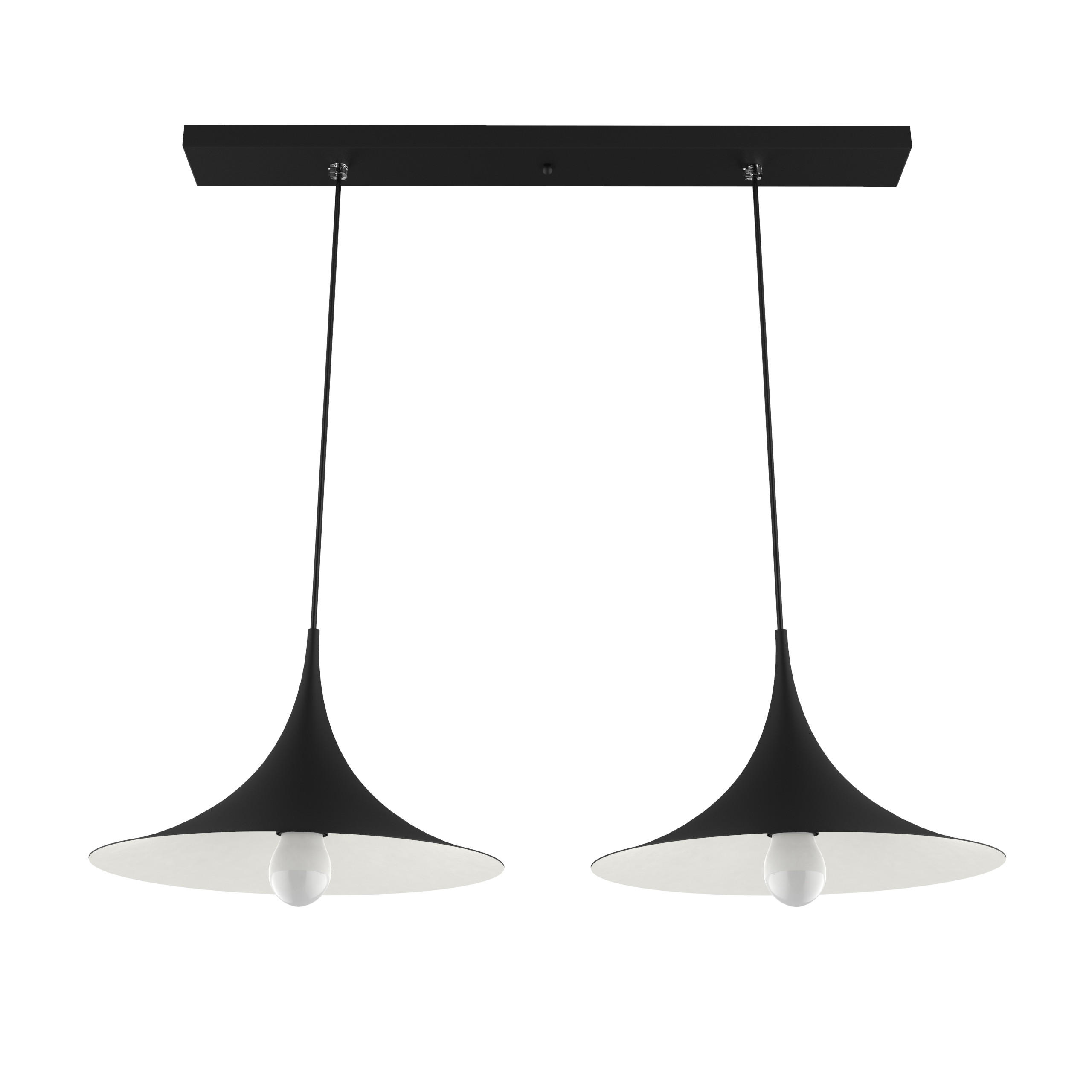 Lumicom Hängeleuchte Schwarz 70x16x33 cm